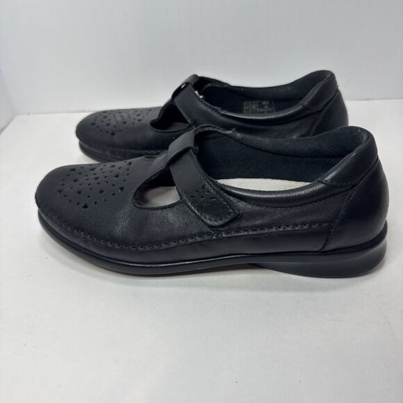 SAS Shoes - SAS Willow Mary Jane Shoe Womens 9.5 M Black Leather‎ T Strap Comfort Loafer